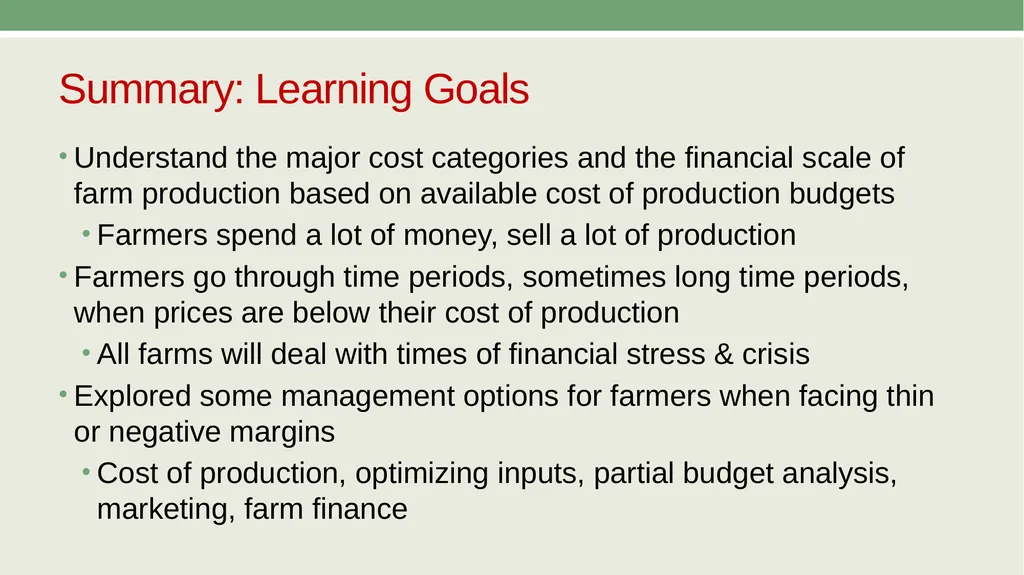 Economics of Cost in Farm Management AAE 320 Paul - slide 24 of 24