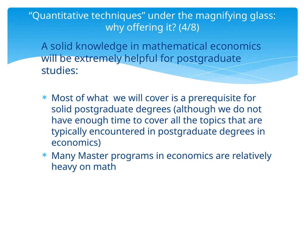 Quantitative techniques session 1: an overview - slide 5 of 12