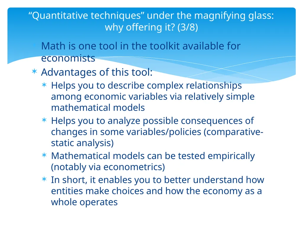 Quantitative techniques session 1: an overview - slide 4 of 12