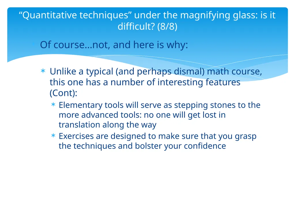 Quantitative techniques session 1: an overview - slide 9 of 12