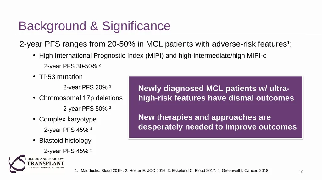 Lymphoma: Upfront CAR-T for high-risk mantle cell - slide 10 of 30