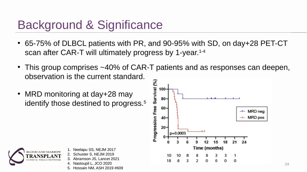 Lymphoma: Upfront CAR-T for high-risk mantle cell - slide 24 of 30