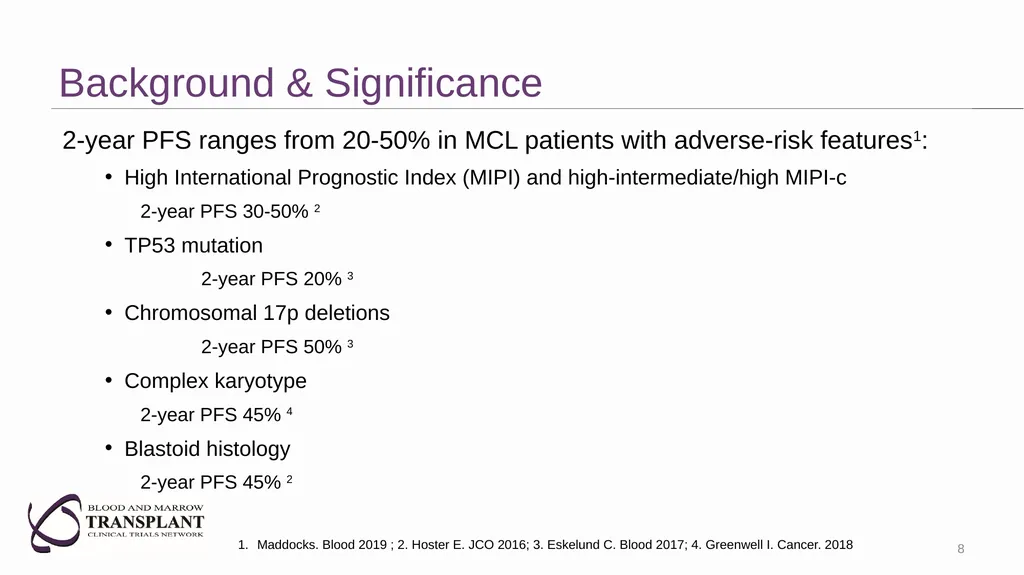 Lymphoma: Upfront CAR-T for high-risk mantle cell - slide 8 of 30