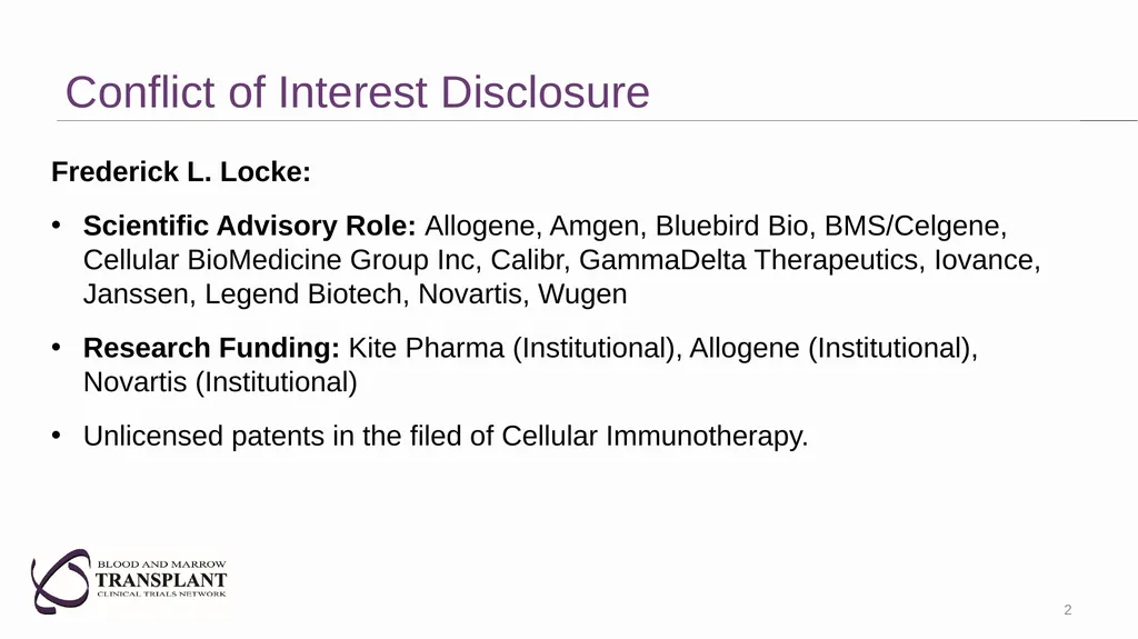Lymphoma: Upfront CAR-T for high-risk mantle cell - slide 2 of 30