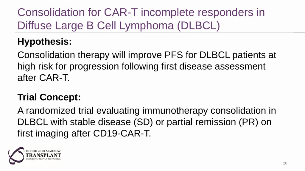 Lymphoma: Upfront CAR-T for high-risk mantle cell - slide 20 of 30