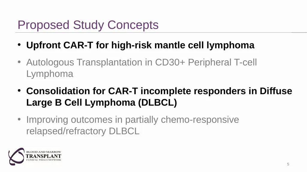 Lymphoma: Upfront CAR-T for high-risk mantle cell - slide 5 of 30