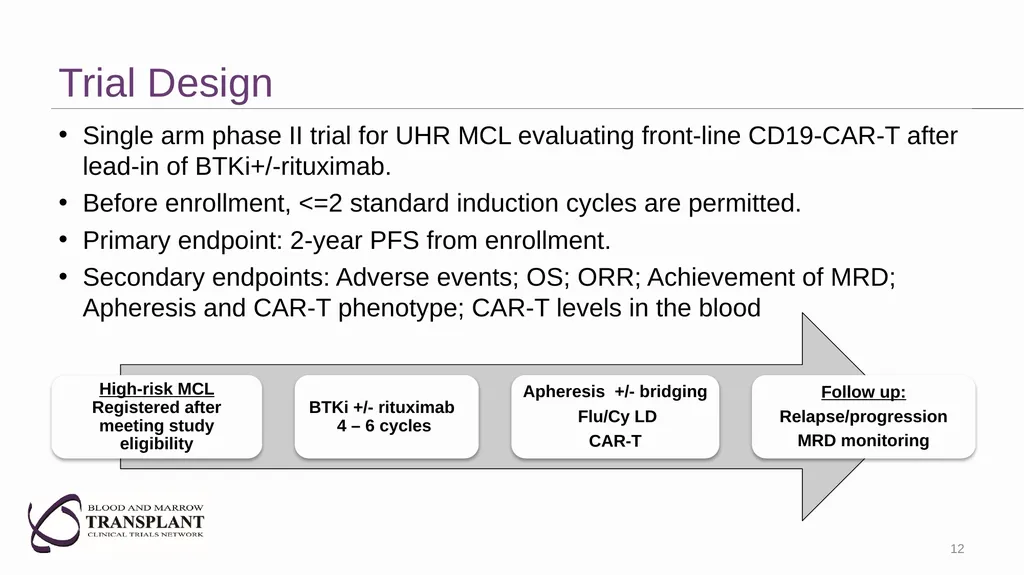 Lymphoma: Upfront CAR-T for high-risk mantle cell - slide 12 of 30