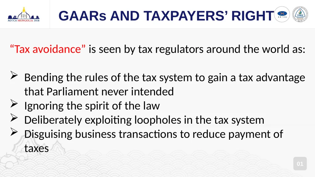 GAARs AND TAXPAYERS’ RIGHT CHOW CHEE YEN Council - slide 3 of 13
