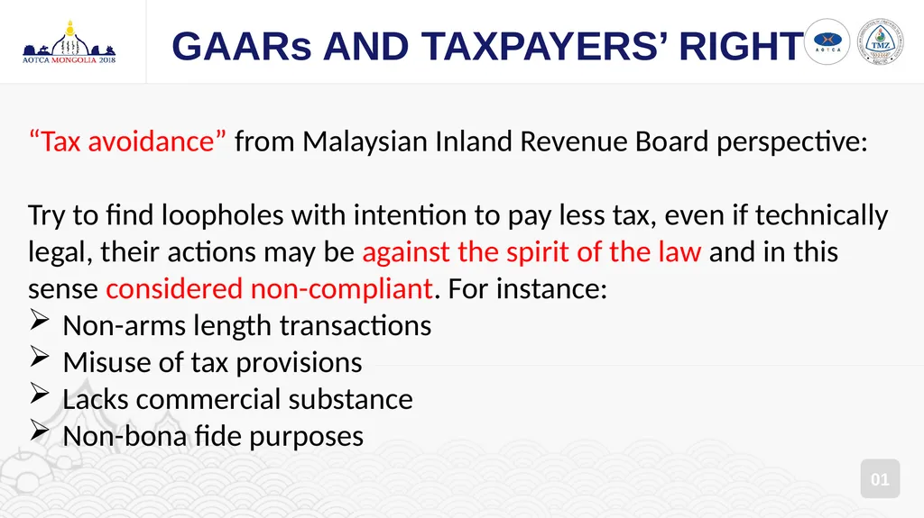 GAARs AND TAXPAYERS’ RIGHT CHOW CHEE YEN Council - slide 4 of 13