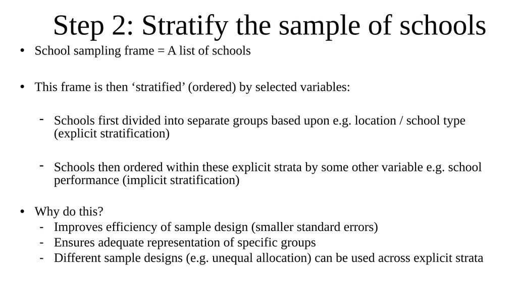 Sample design and weights Lecture 2 Aims To - slide 6 of 43