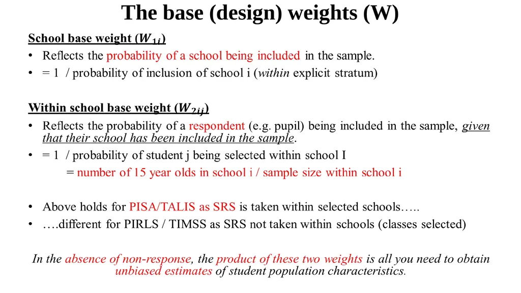 Sample design and weights Lecture 2 Aims To - slide 22 of 43