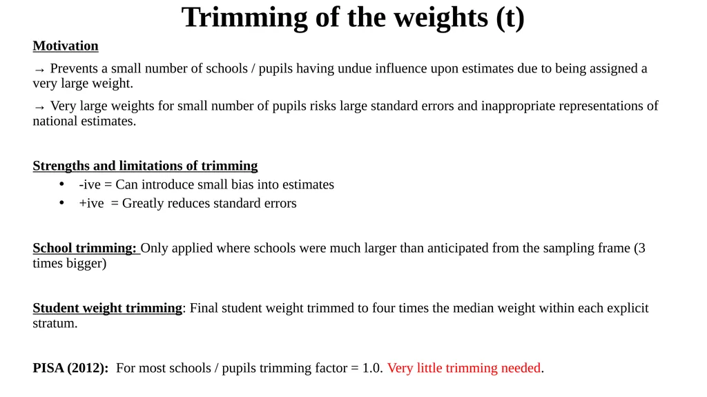 Sample design and weights Lecture 2 Aims To - slide 24 of 43
