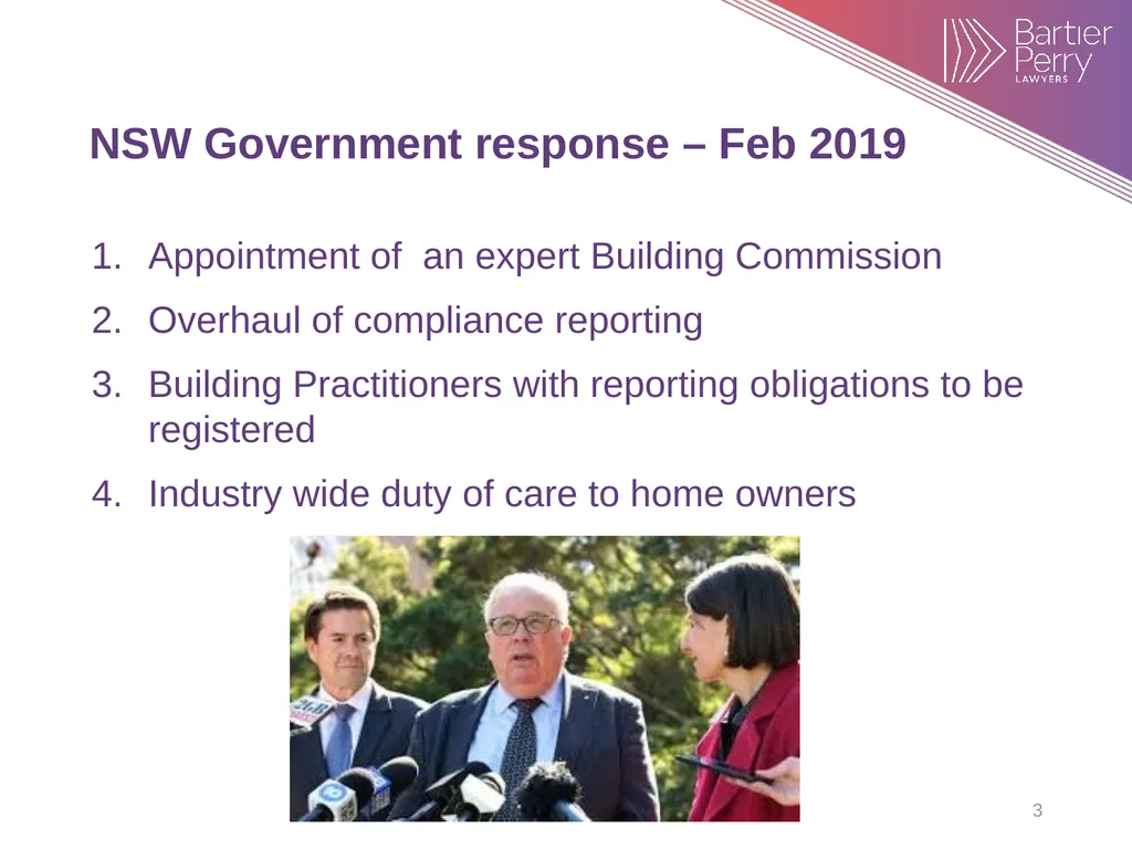 Industry Reform Update Legal Update presentation - slide 3 of 10