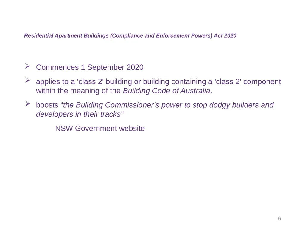 Industry Reform Update Legal Update presentation - slide 6 of 10