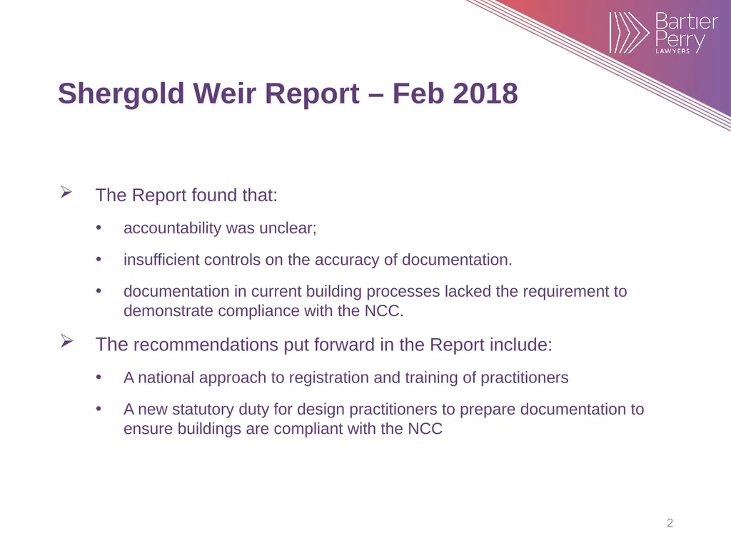 Industry Reform Update Legal Update presentation - slide 2 of 10