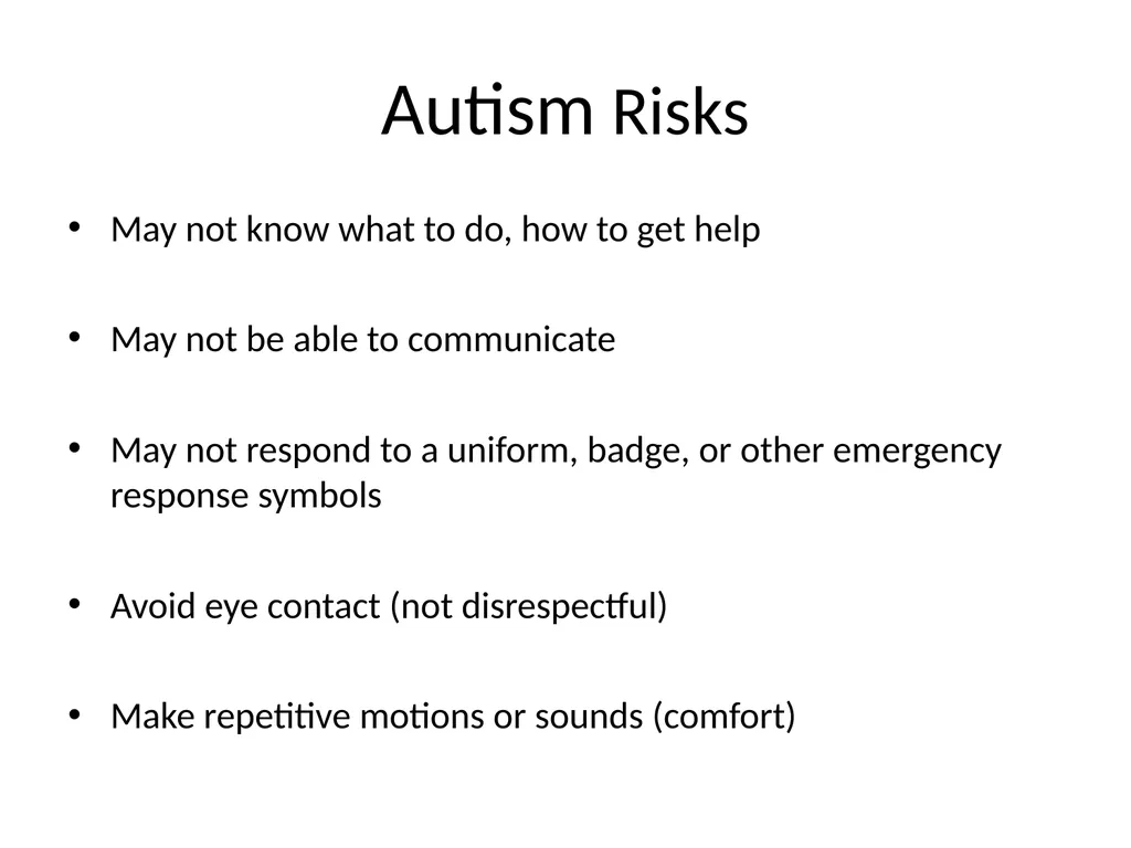 Disability Recognition & Suggested Responses For - slide 13 of 37
