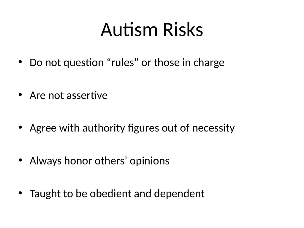 Disability Recognition & Suggested Responses For - slide 14 of 37