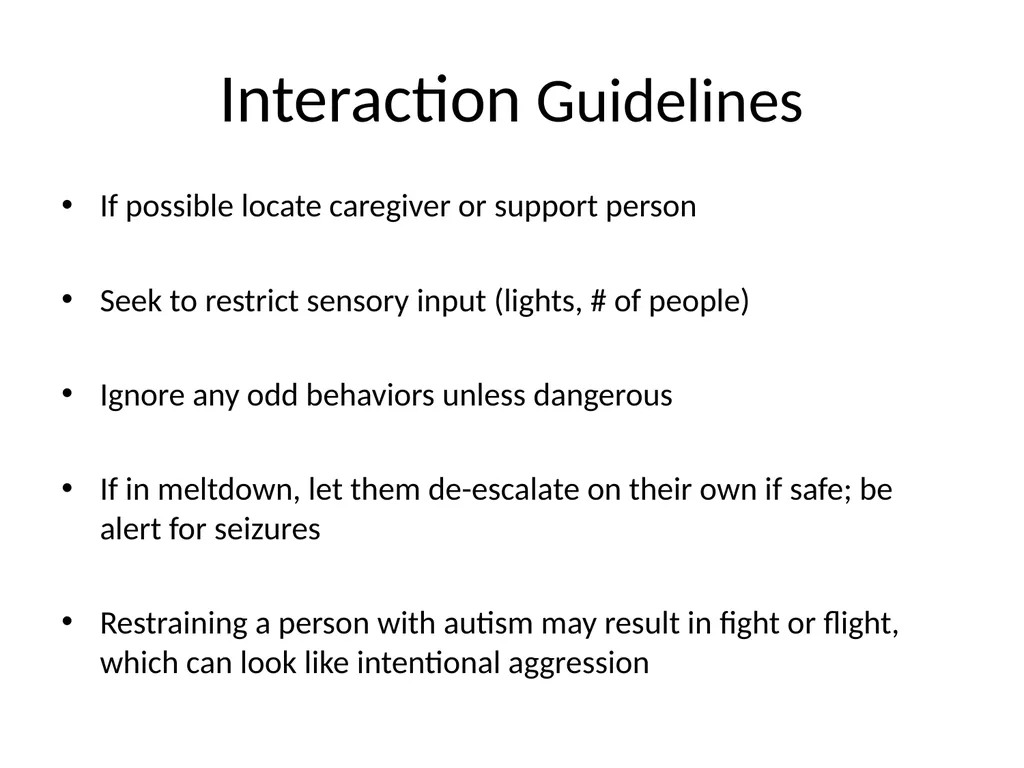 Disability Recognition & Suggested Responses For - slide 29 of 37
