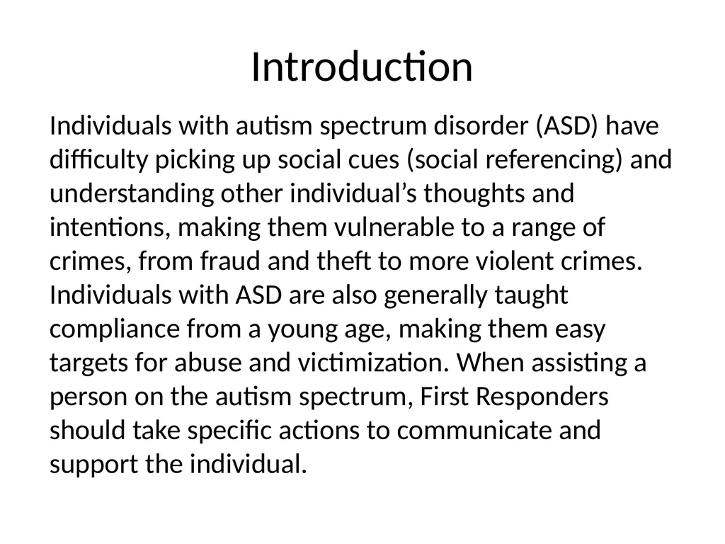 Disability Recognition & Suggested Responses For - slide 2 of 37