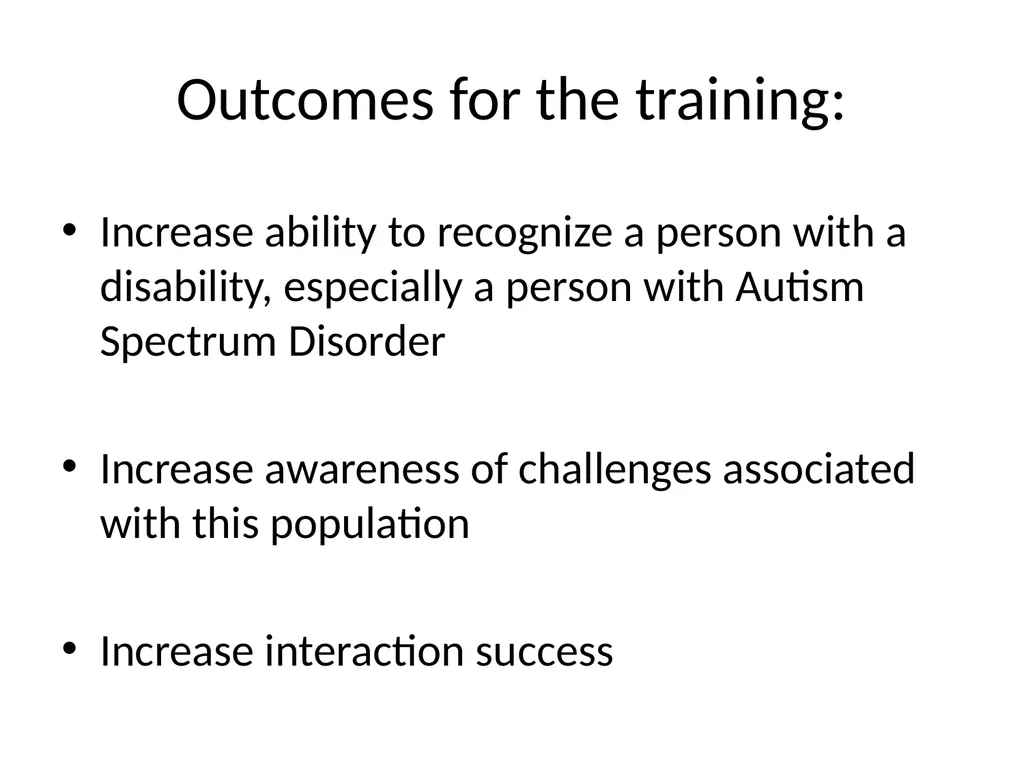 Disability Recognition & Suggested Responses For - slide 3 of 37