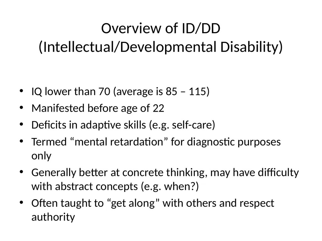 Disability Recognition & Suggested Responses For - slide 4 of 37