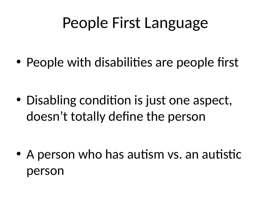 Disability Recognition & Suggested Responses For - slide 5 of 37