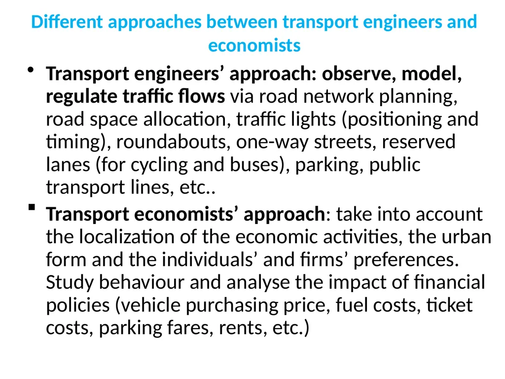 Traffic theory and congestion Traffic examples - slide 5 of 26