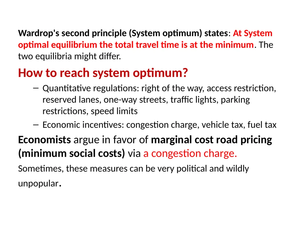 Traffic theory and congestion Traffic examples - slide 17 of 26