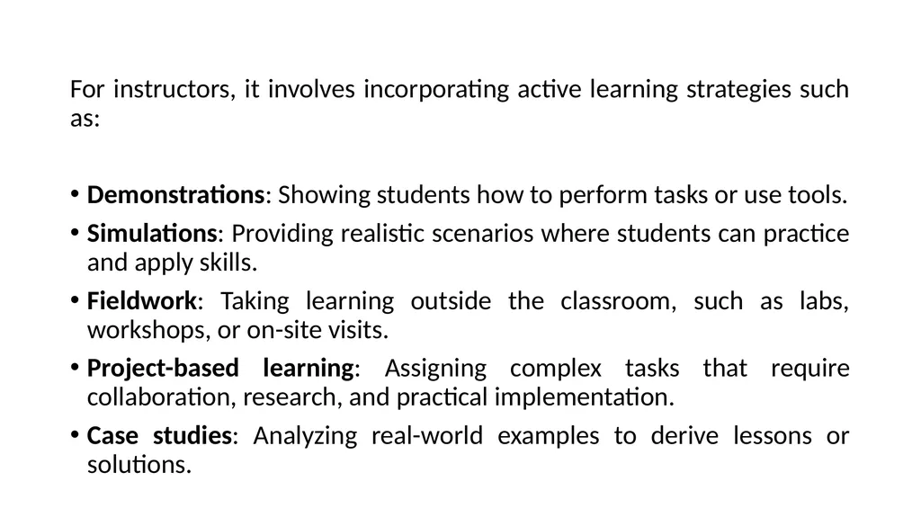 Practical Teaching 2 "Practical teaching" refers - slide 3 of 21