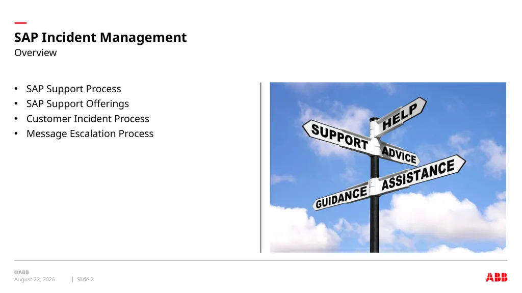 internal Global ERP domain SAP Incident Management - slide 2 of 17