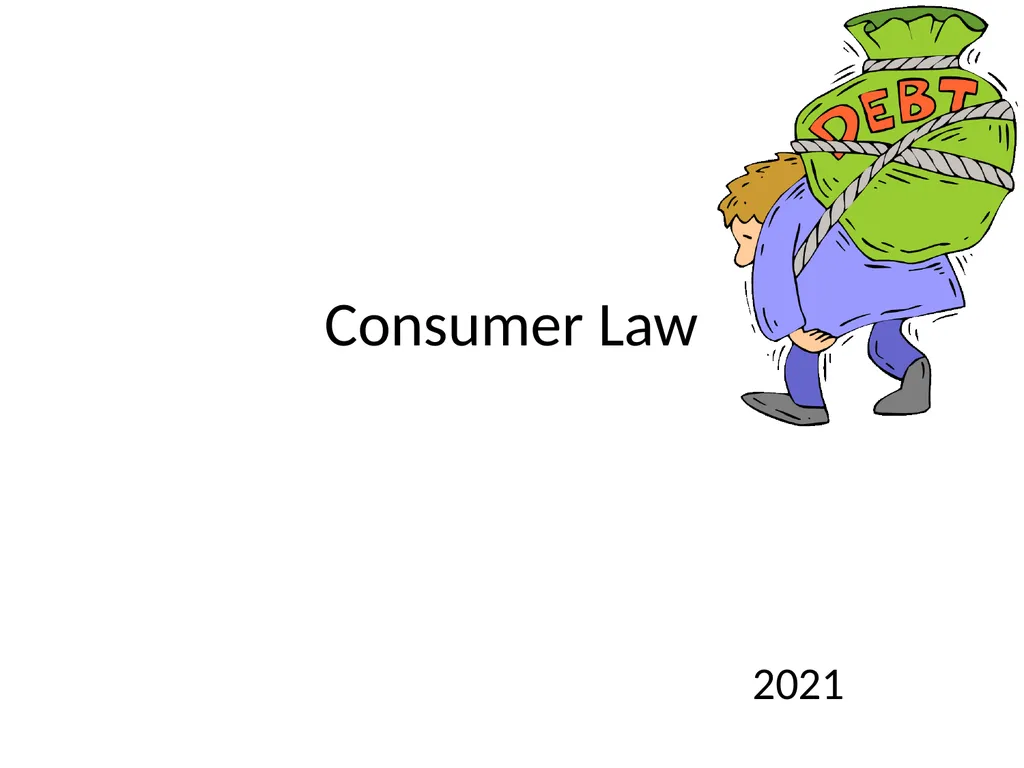 Consumer Law 2021 Guiding Principles Consumer and - slide 1 of 27