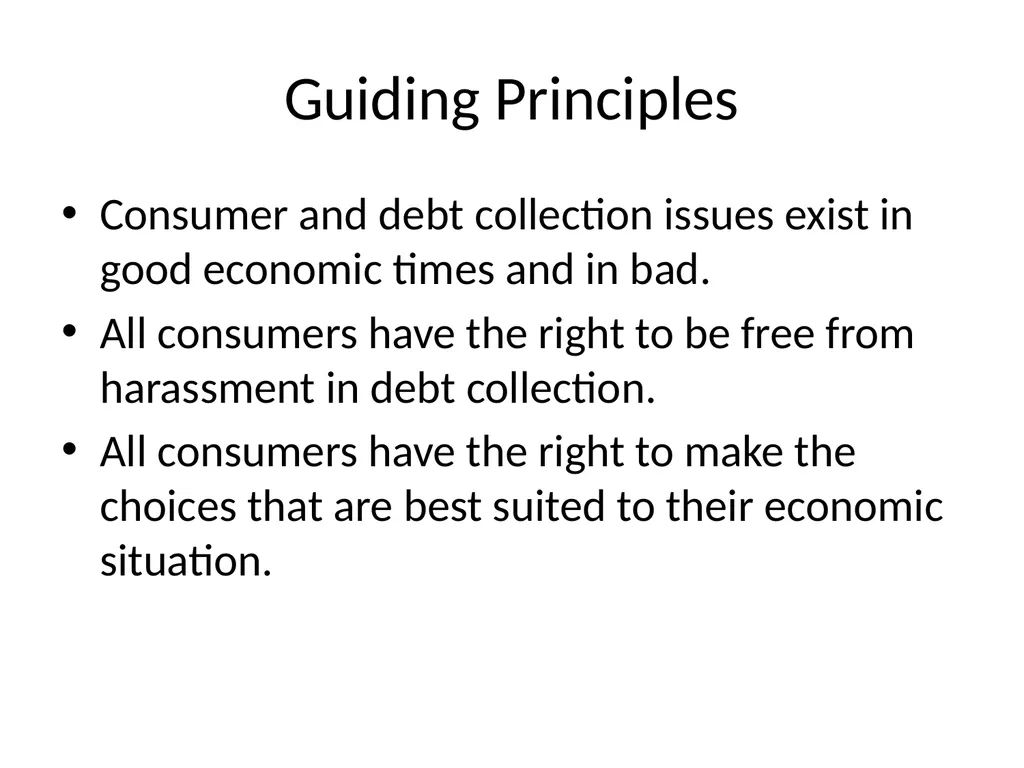 Consumer Law 2021 Guiding Principles Consumer and - slide 2 of 27