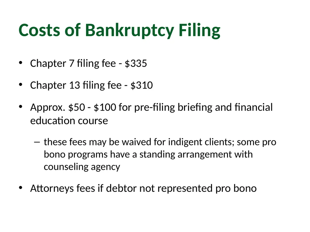 Module 2: Pre-Filing Considerations Pro Bono - slide 53 of 63