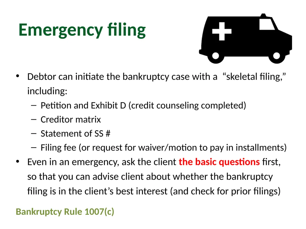 Module 2: Pre-Filing Considerations Pro Bono - slide 47 of 63