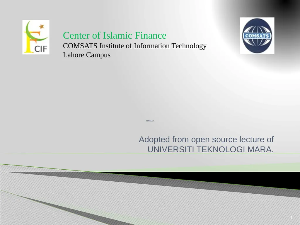 HIWALAH Adopted from open source lecture of - slide 1 of 17