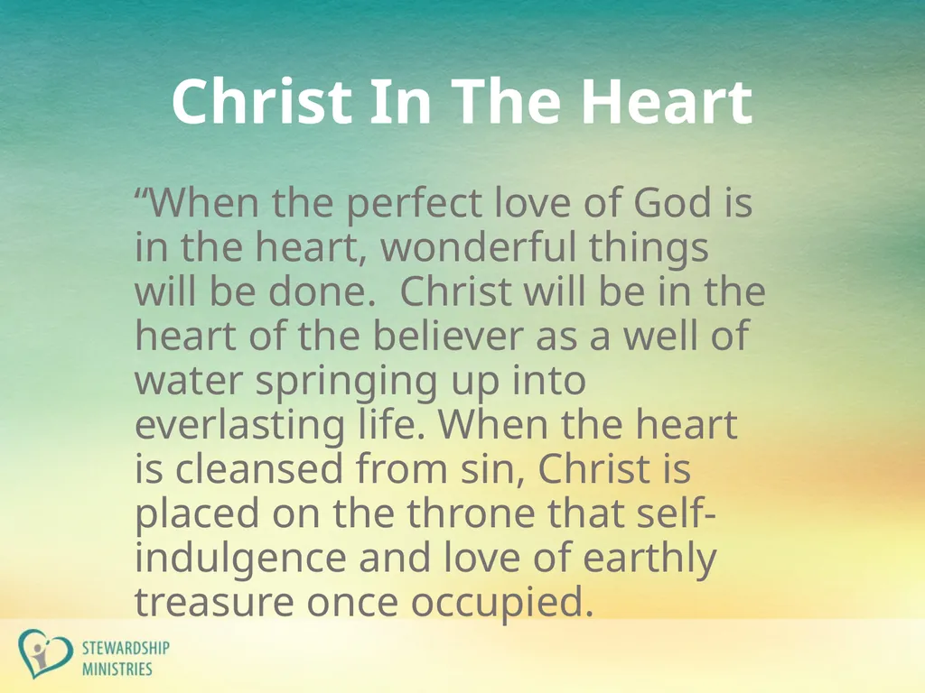 A Heart for Christ TRACY B. JOHN One of the - slide 12 of 21