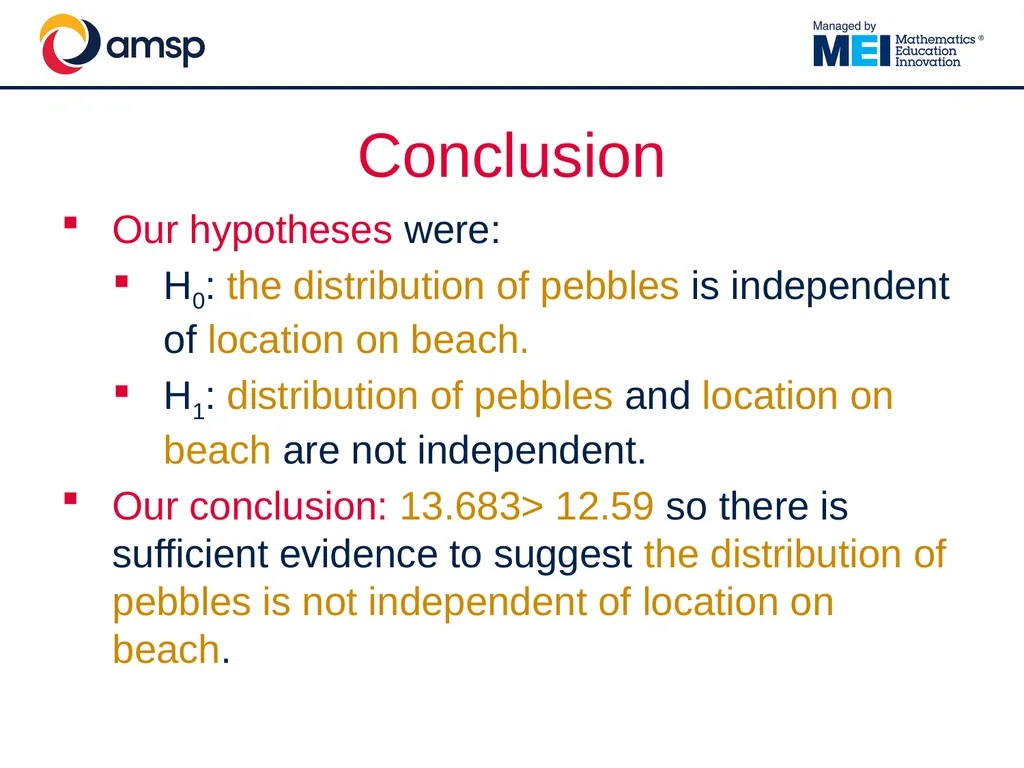 Understanding and using the Chi-Squared test in - slide 37 of 39