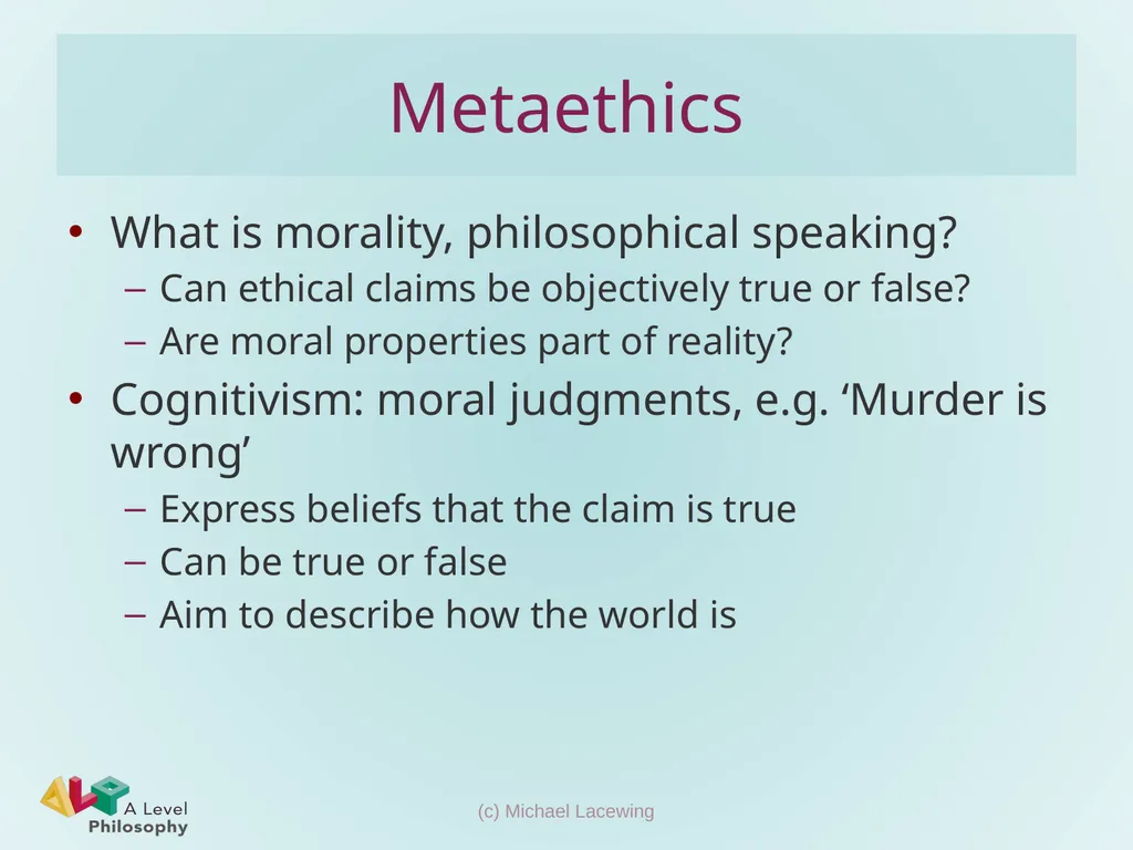 Ethical non-naturalism Michael Lacewing - slide 2 of 10