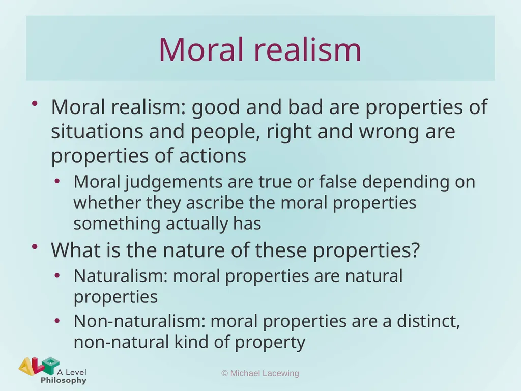 Ethical non-naturalism Michael Lacewing - slide 4 of 10