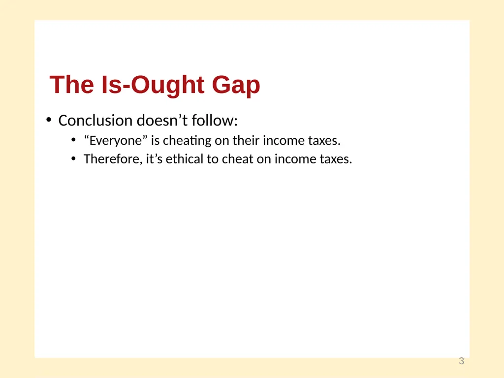 Facts and Values A Course in Business Ethics - slide 3 of 17