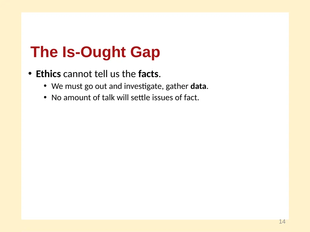 Facts and Values A Course in Business Ethics - slide 14 of 17