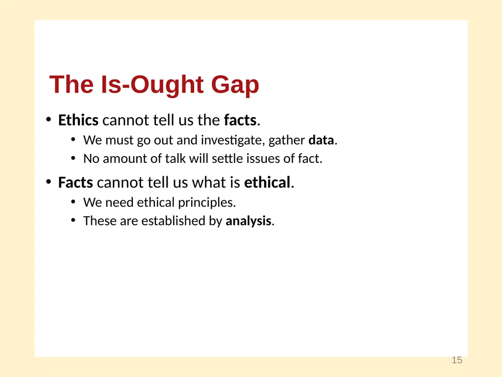 Facts and Values A Course in Business Ethics - slide 15 of 17