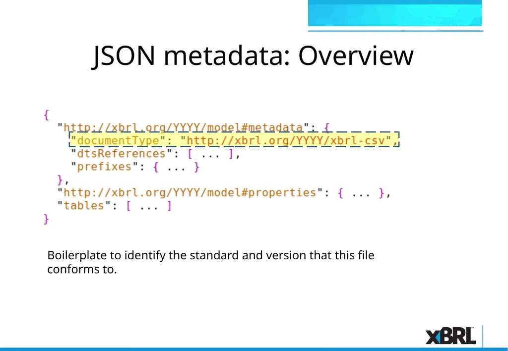 xBRL-CSV Overview xBRL-CSV xBRL-CSV provides a - slide 14 of 43