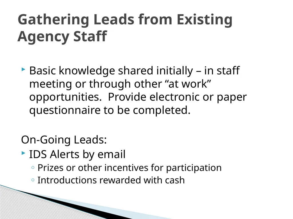Community Mapping Essential First Steps for IDS - slide 11 of 13