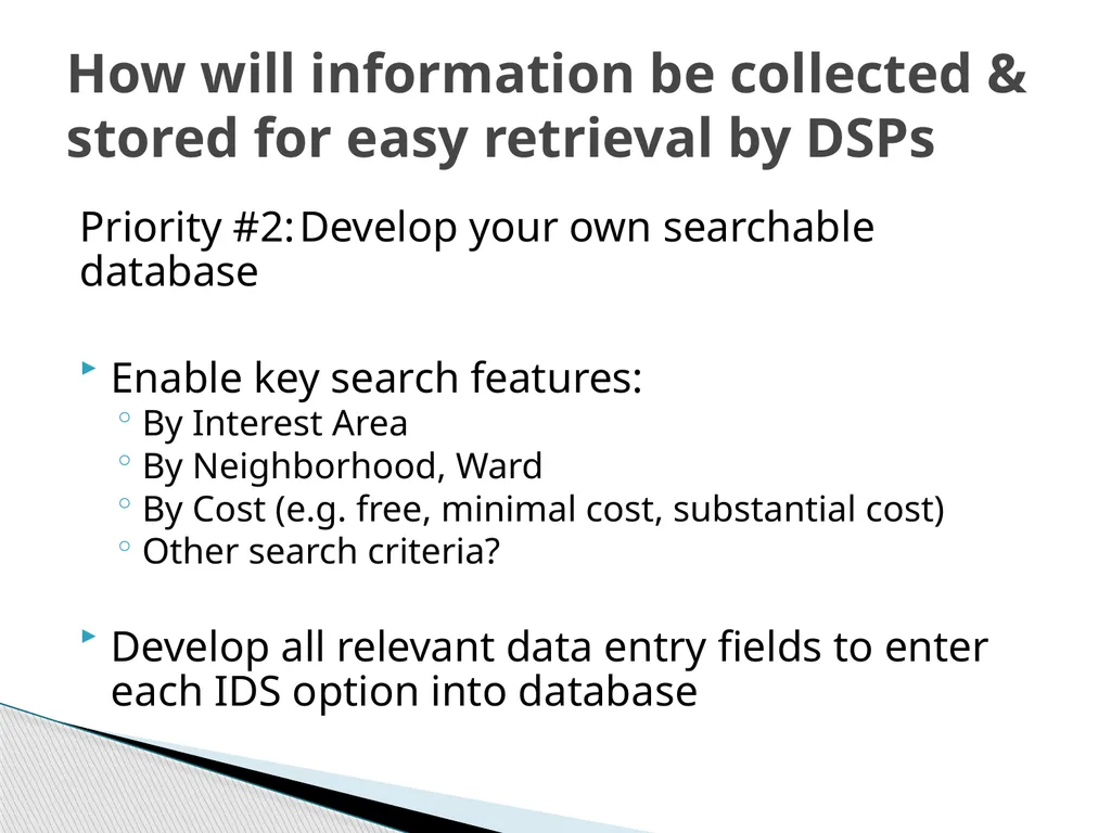 Community Mapping Essential First Steps for IDS - slide 9 of 13
