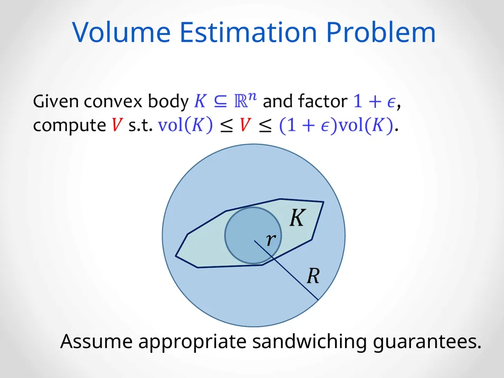 Faster Deterministic Volume Estimation in the - slide 3 of 37