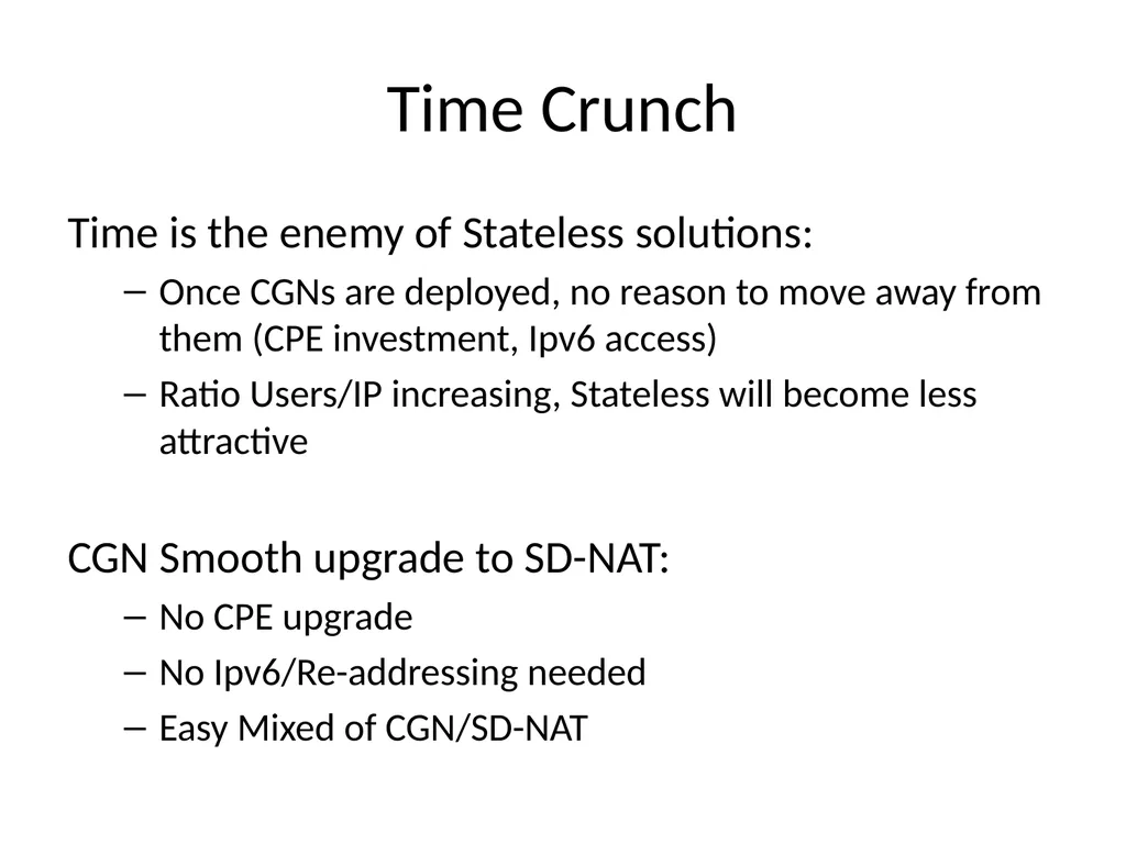 Stateless Deterministic NAT (SD-NAT) - slide 3 of 9