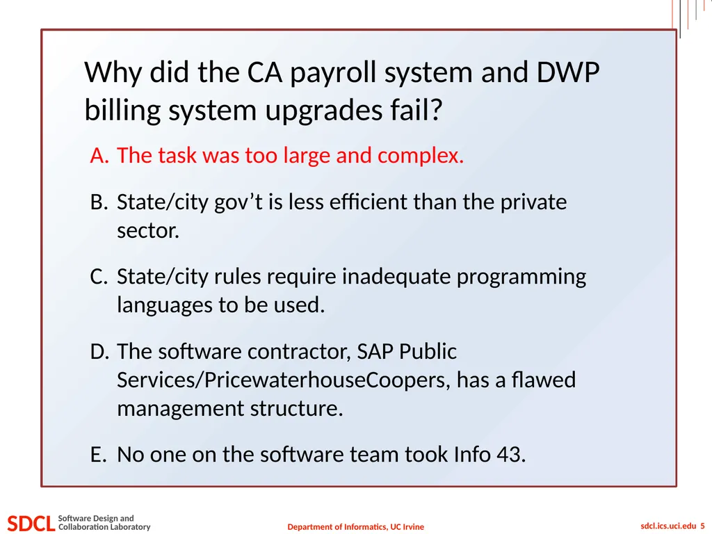 Informatics 43 October 1, 2015 Lecture 1-2 Emily - slide 5 of 50