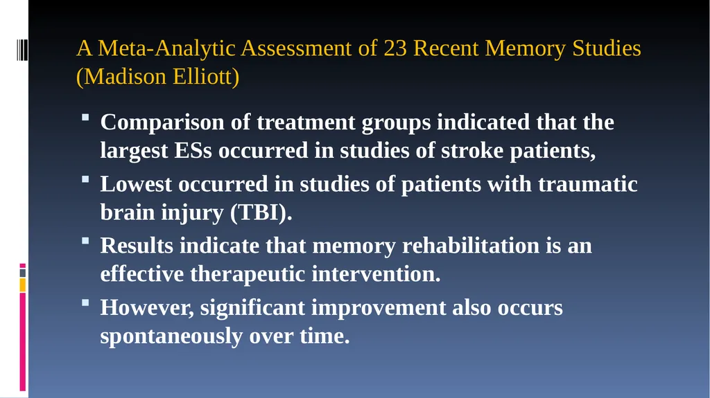 Cognitive Rehabilitation: Treatment and Efficacy - slide 22 of 40