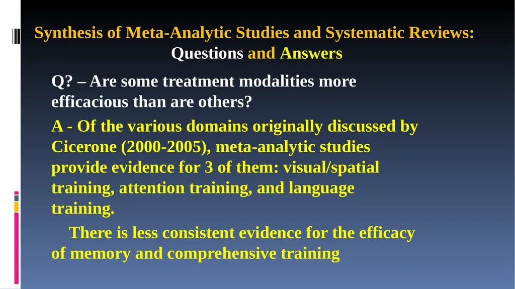 Cognitive Rehabilitation: Treatment and Efficacy - slide 17 of 40